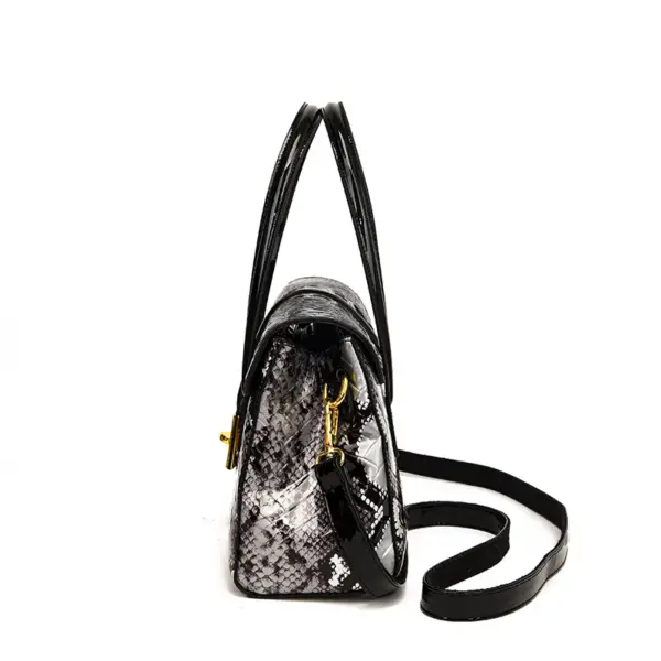 Vintage luxury croc embossed designer tote bag - Image 3