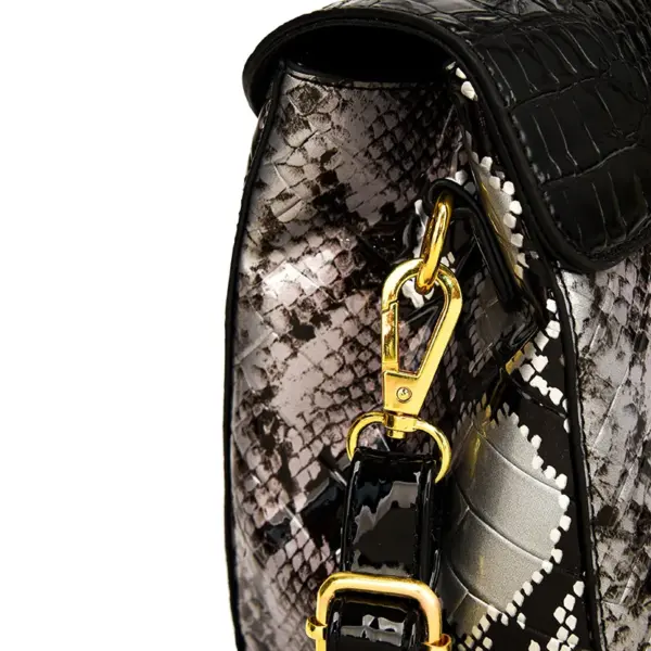 Vintage luxury croc embossed designer tote bag - Image 7