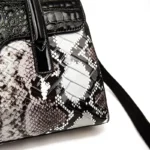 Vintage luxury croc embossed designer tote bag - Image 9