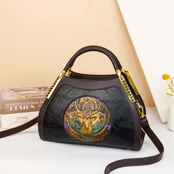 vintage elegant premium leather handbag - Image 4