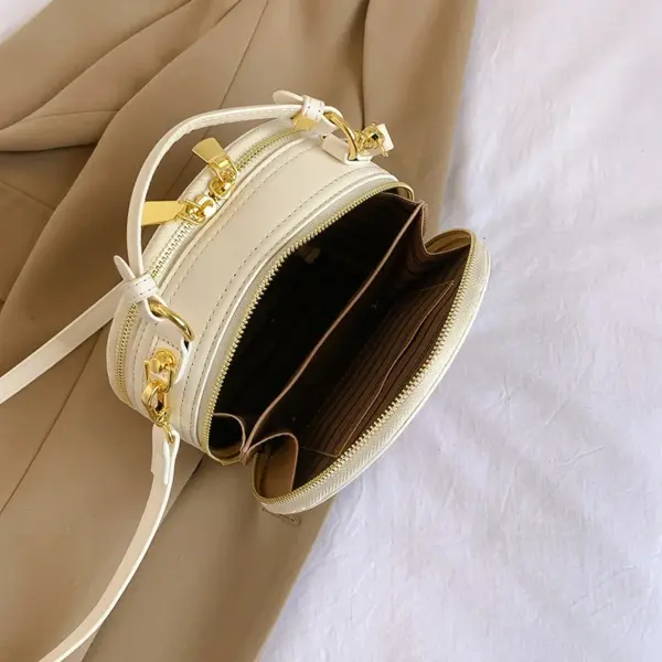 Round pattern flower embossed designer bag - Image 2