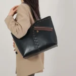 Stylish splicing vintage premium women handbag - Image 3