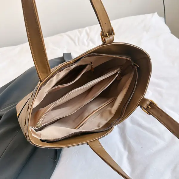 Stylish splicing vintage premium women handbag - Image 14