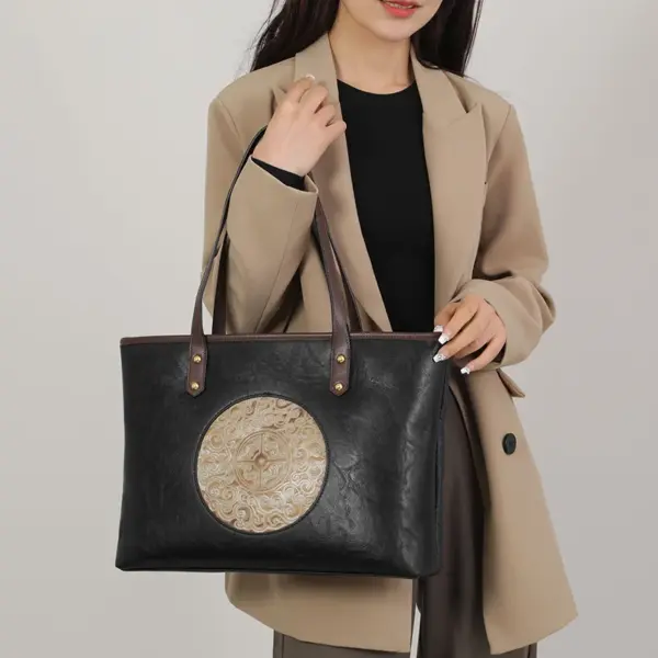 Vintage classic high quality shoulder tote bag - Image 2