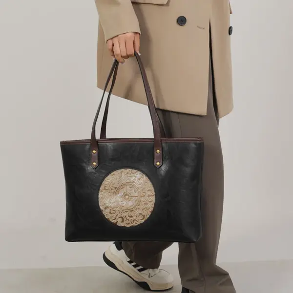 Vintage classic high quality shoulder tote bag - Image 4