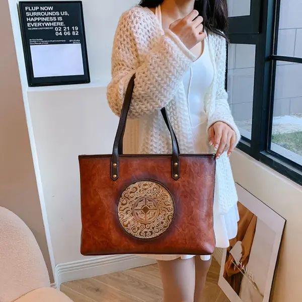 Vintage classic high quality shoulder tote bag - Image 5