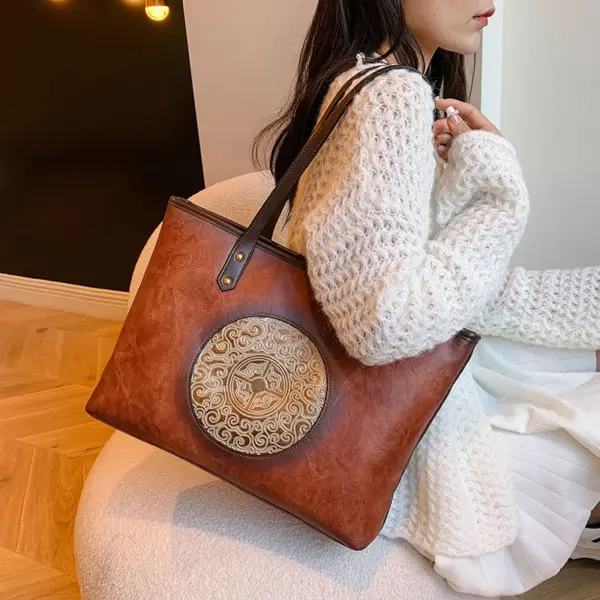 Vintage classic high quality shoulder tote bag - Image 7