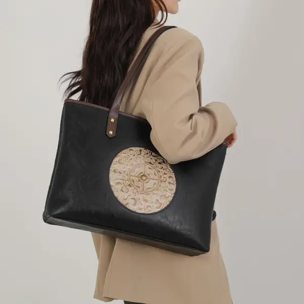 Vintage classic high quality shoulder tote bag - Image 3