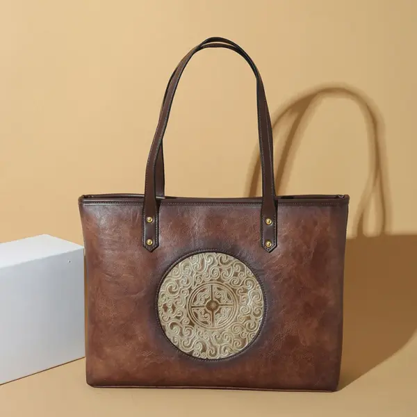 Vintage classic high quality shoulder tote bag - Image 8