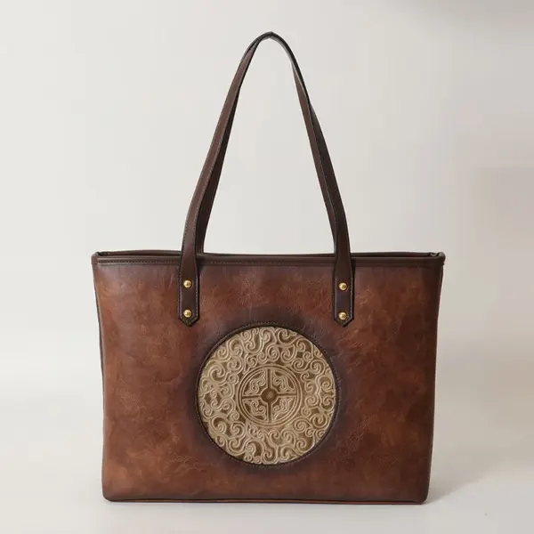 Vintage classic high quality shoulder tote bag - Image 10