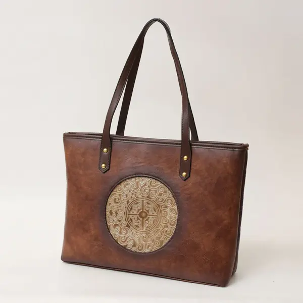 Vintage classic high quality shoulder tote bag - Image 12