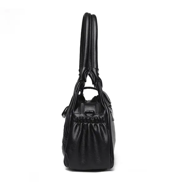 Elegant stylish vegan leather shoulder tote bag - Image 8