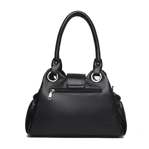 Elegant stylish vegan leather shoulder tote bag - Image 9