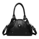 Elegant stylish vegan leather shoulder tote bag