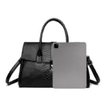 Elegant Crocodile Boston Bag - Image 5