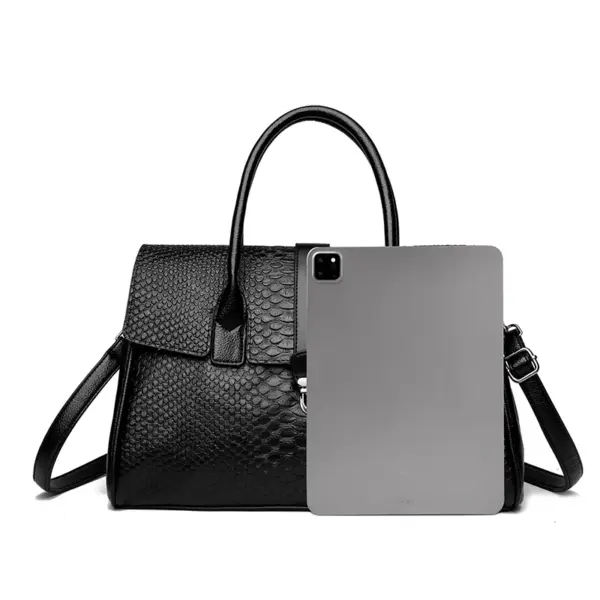 Elegant Crocodile Boston Bag - Image 5