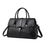 Elegant Crocodile Boston Bag - Image 6