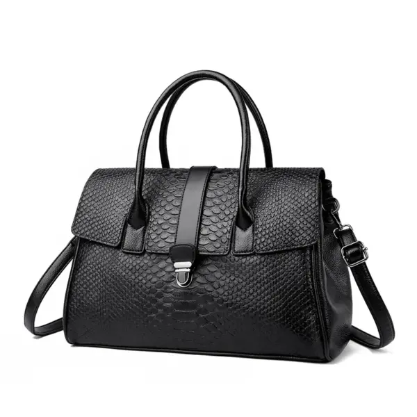 Elegant Crocodile Boston Bag - Image 6