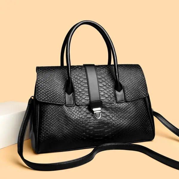 Elegant Crocodile Boston Bag - Image 10