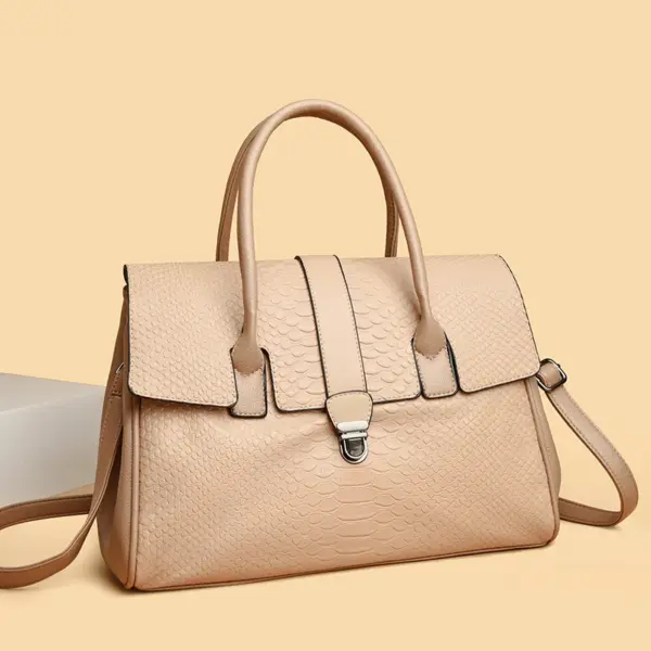 Elegant Crocodile Boston Bag - Image 11