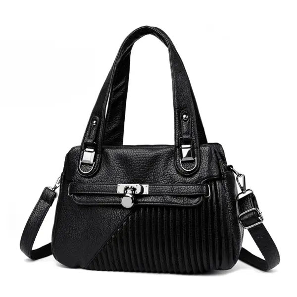 Soft leather elegant women handbag - Image 6