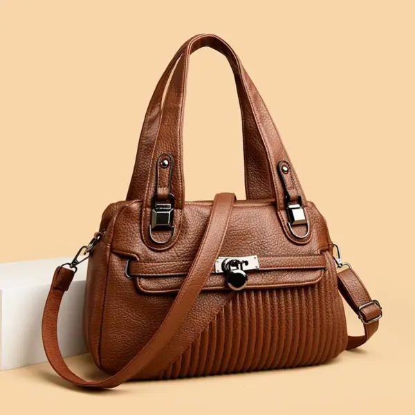 Soft leather elegant women handbag - Image 11