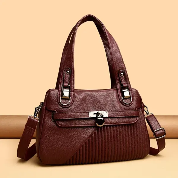 Soft leather elegant women handbag - Image 13