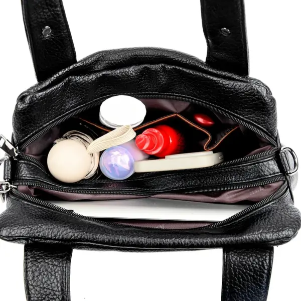 Soft leather elegant women handbag - Image 3