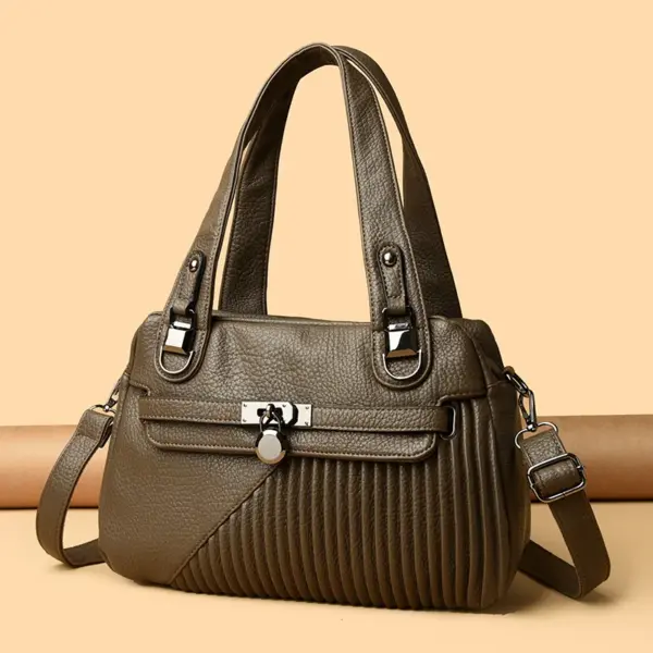 Soft leather elegant women handbag - Image 15