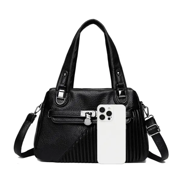 Soft leather elegant women handbag - Image 5