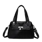 Soft leather elegant women handbag