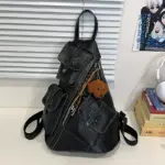 Stylish vintage leather backpack - Image 4