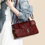 Vintage classic oil leather handbag - Image 2