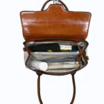 Vintage classic oil leather handbag - Image 15