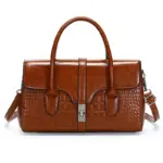 Vintage classic oil leather handbag