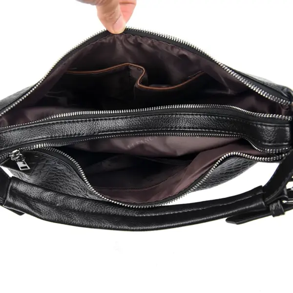 Vintage crocodile large capacity shoulder tote bag - Image 2