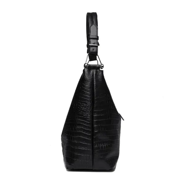 Vintage crocodile large capacity shoulder tote bag - Image 7