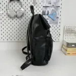 Vintage style large capacity leather backpack - Image 5