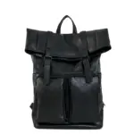 Vintage style large capacity leather backpack