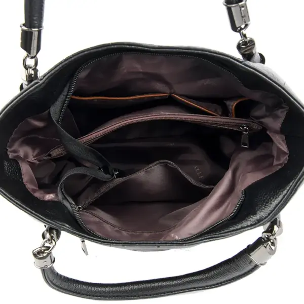 Elegant crocodile style shoulder tote bag - Image 2