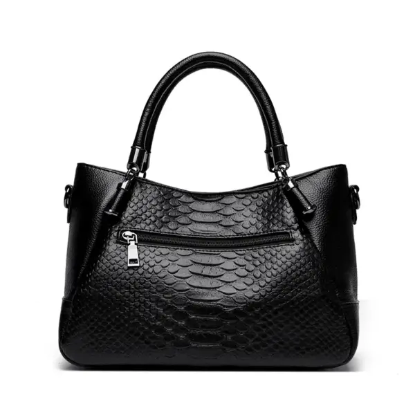 Elegant crocodile style shoulder tote bag - Image 7