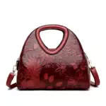 Flower Embossed Vintage Tote Bag