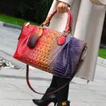Vintage large capacity crocodile luxury tote bag - Image 2