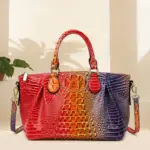 Vintage large capacity crocodile luxury tote bag - Image 21