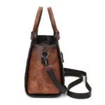 Premium Vintage Women's Handbag with Round Top Handle - Image 12