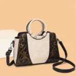 Premium Vintage Women's Handbag with Round Top Handle - Image 5