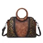 Premium Vintage Women's Handbag with Round Top Handle