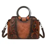 Vintage Women’s Handbag with Round Top Handle