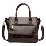 Vintage crocodile pattern designer handbag - Image 11