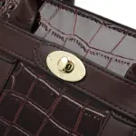 Vintage crocodile pattern designer handbag - Image 17